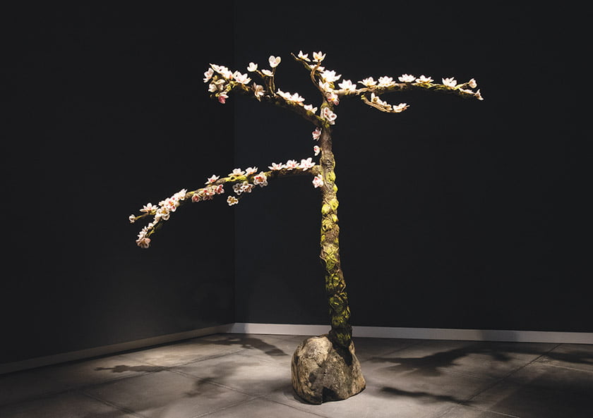 Magnolia, from Debora Moore’s glass-and-stone Arboria series. Photo: Rozarii Lynch