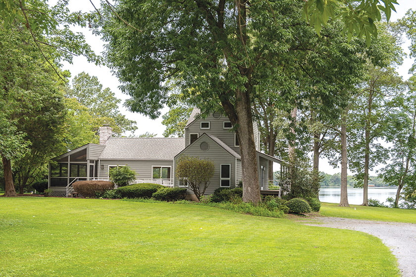 A 2.4-acre farmhouse, overlooking the Miles River in Easton, is listed for $1.095 million