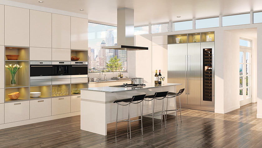 The Wolf Convection Steam Oven (on left).