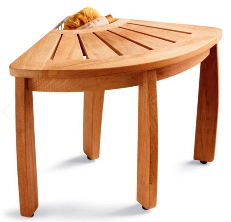 Frontgate Corner Shower Seat with Basket