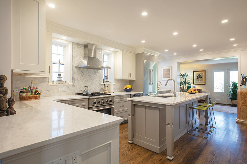 Kitchen flows into family room