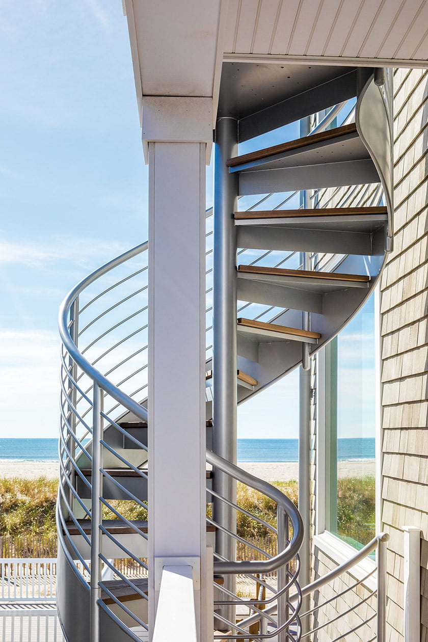 Exterior stair by Pennsylvania-based Compass Ironworks