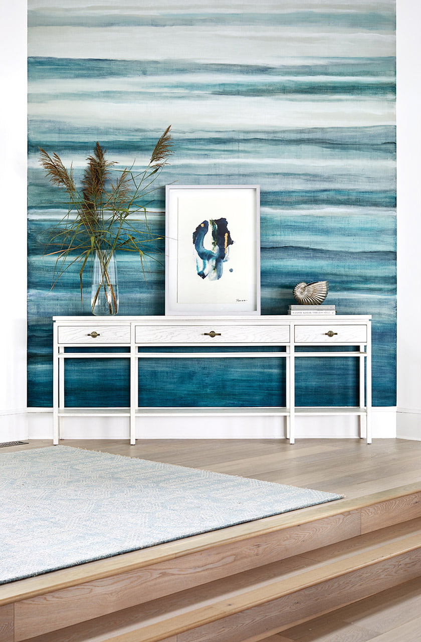 A custom, 19-foot-tall mural by Dee Lenehan conjures
