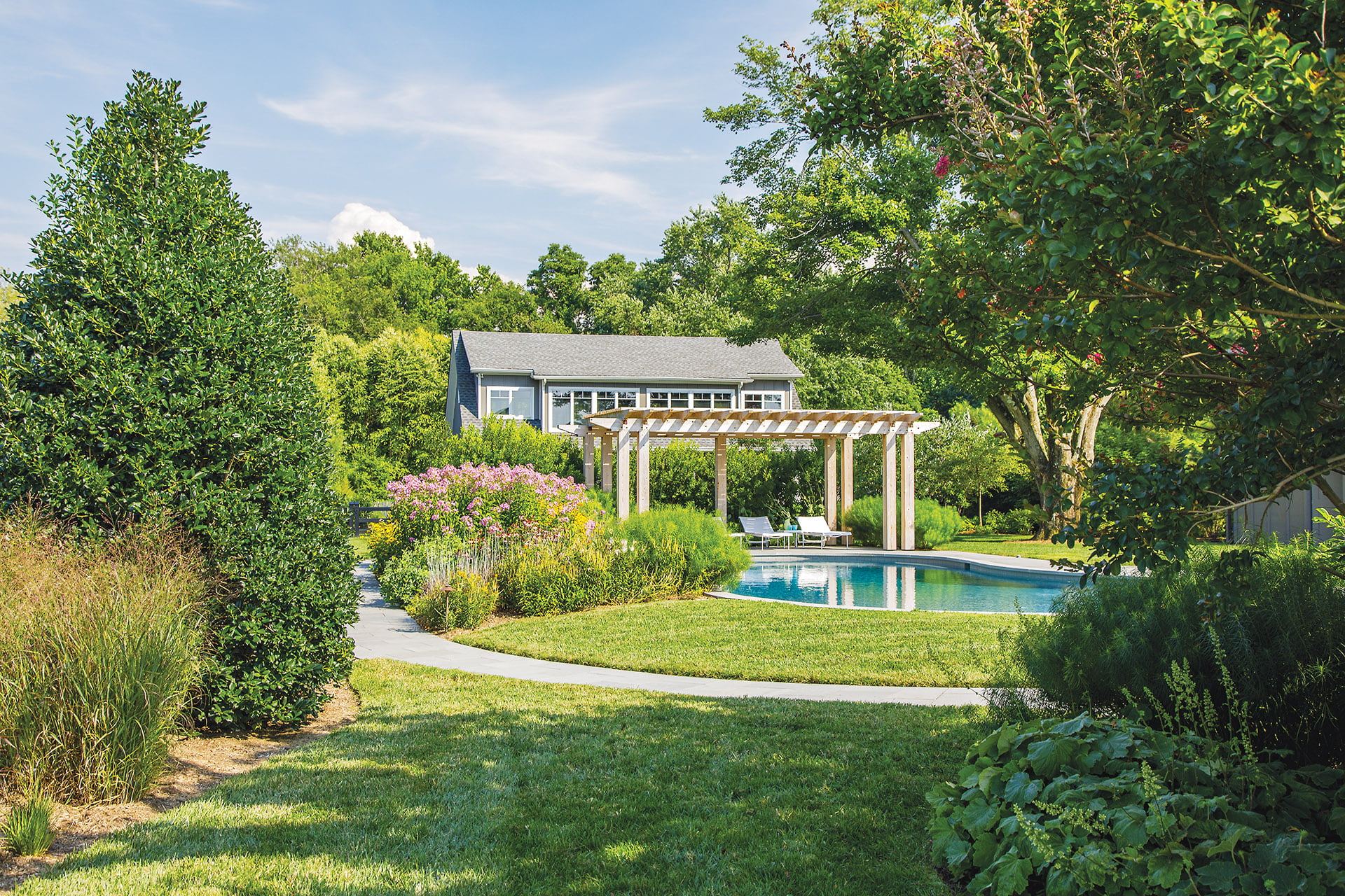 Native perennials, summer phlox and butterfly weed