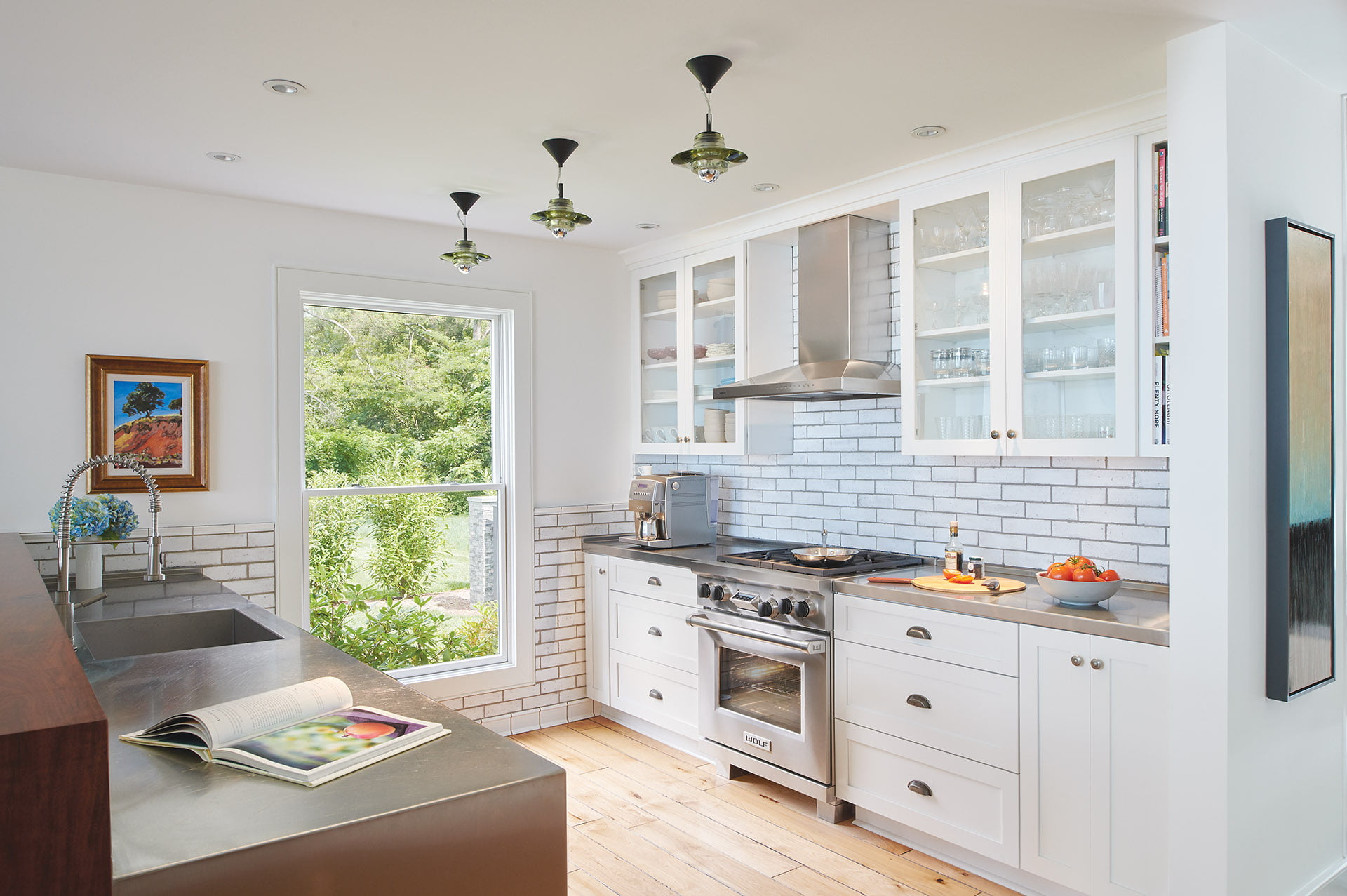 Stainless-steel kitchen countertops