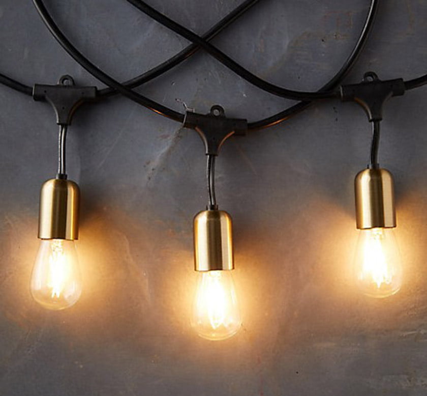 Terrain Commercial LED Light Strand, Brass