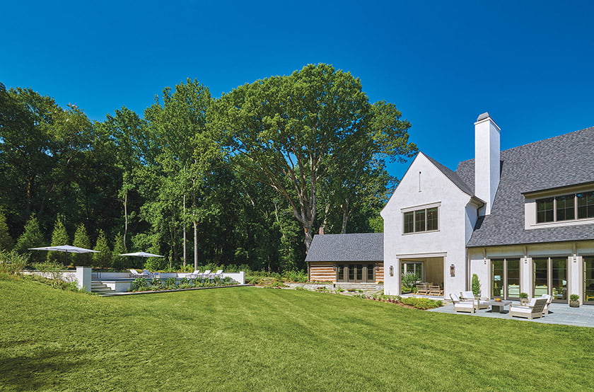 Bluestone terrace and screened side porch