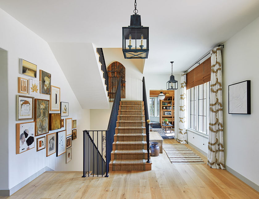 Entry hall and stair landing