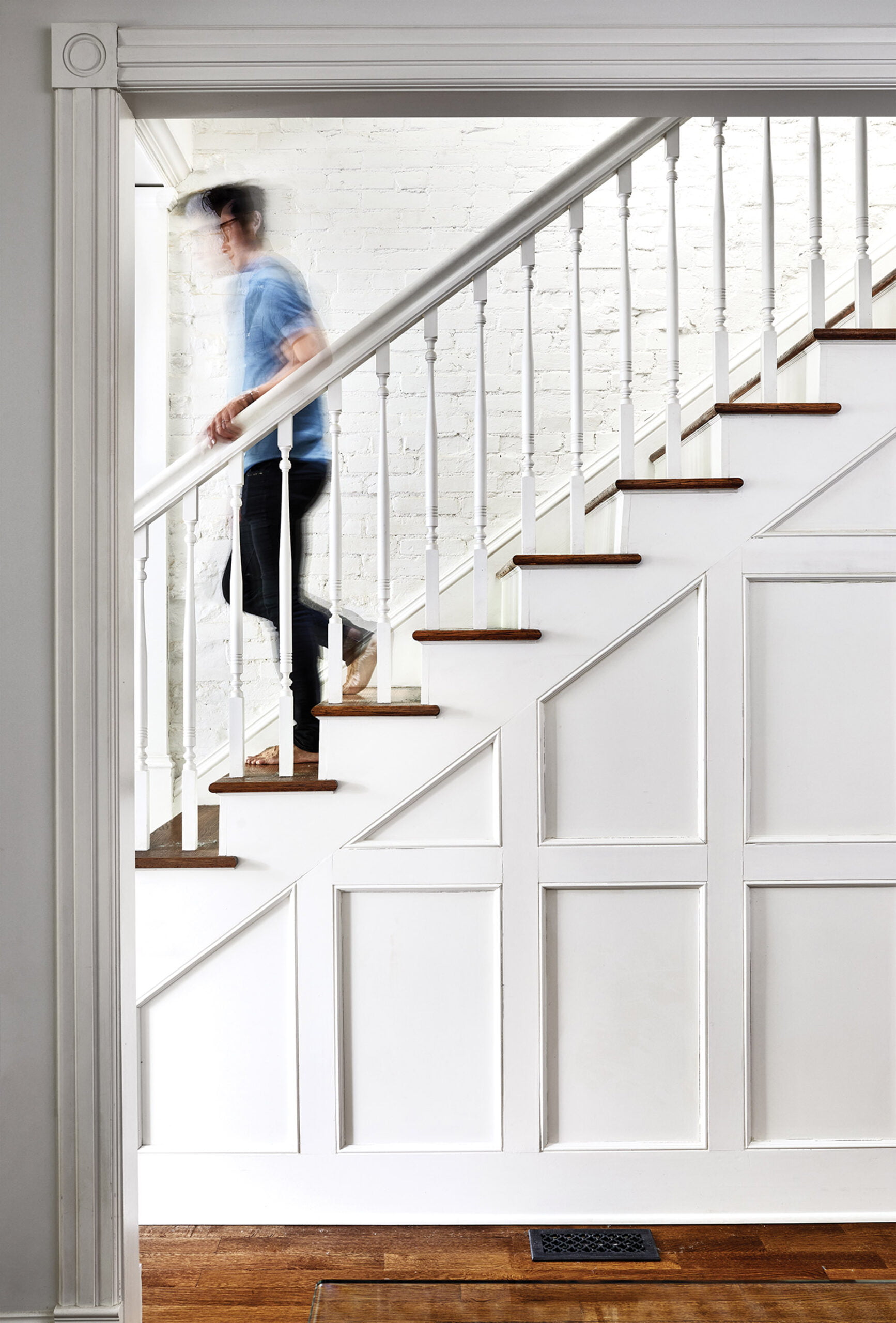 Open and airy main staircase