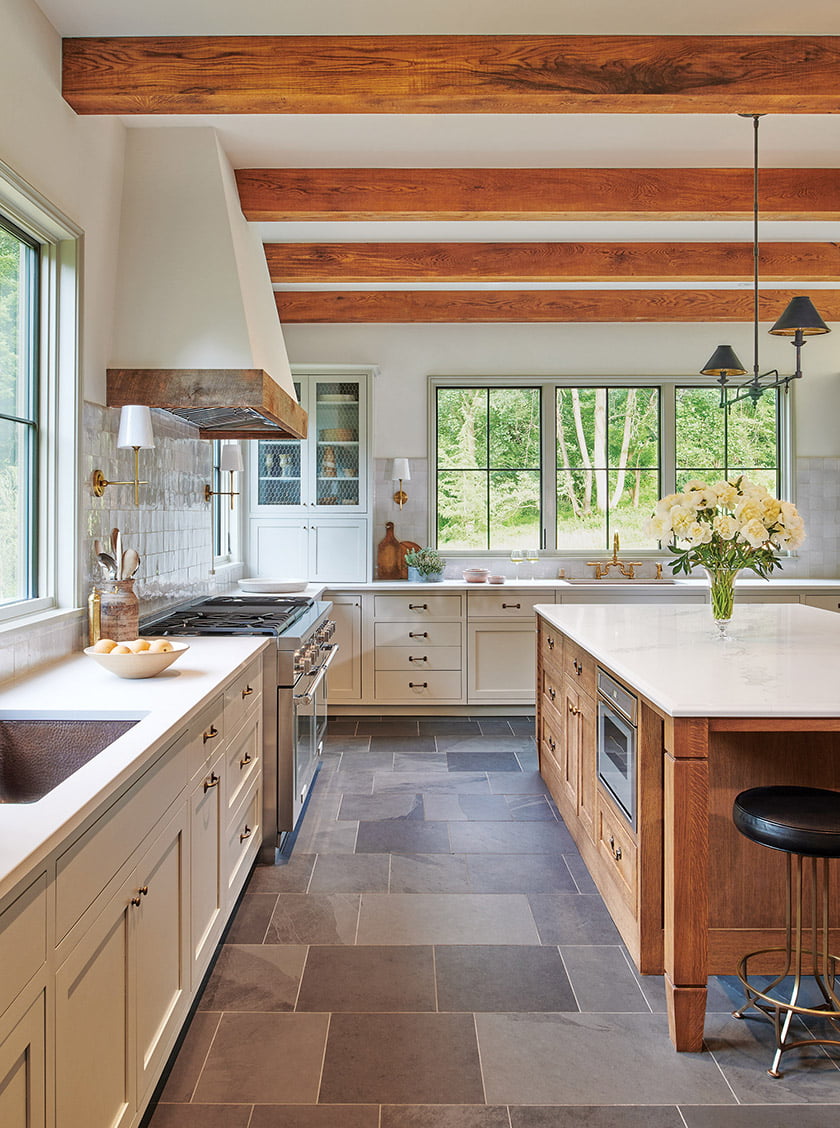 White oak kitchen island