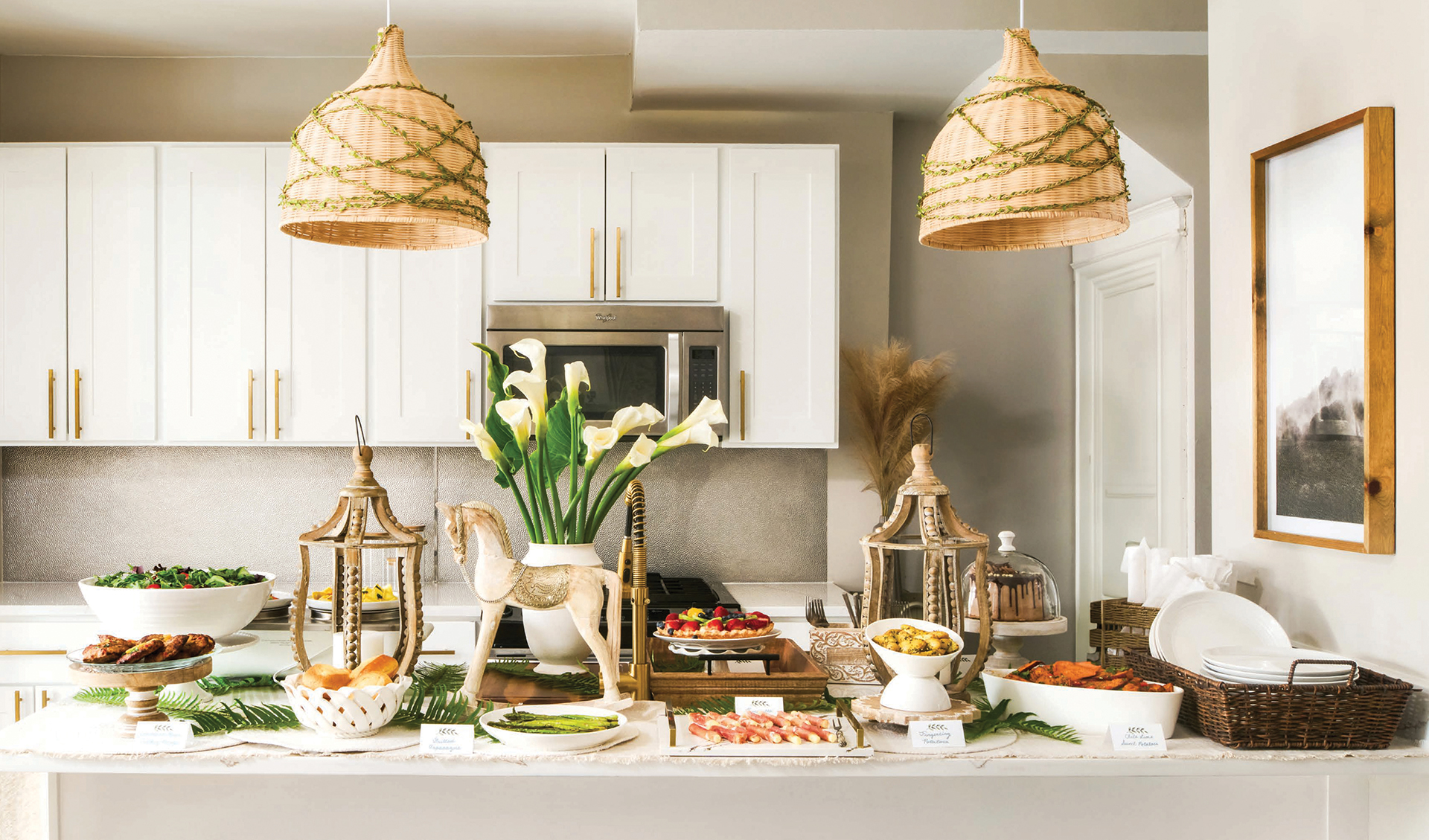 A spring tablescape orchestrated by Lorna Gross, photo by Robert Radifera | Home and Design Magazine