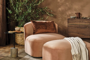 Joybird Royale Performance Fabric in Mocha Mousse - Pantone Collaboration