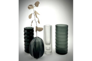 Vases by Vermont artist DEVIN BURGESS made from melted post-consumer glass | Home and Design Magazine