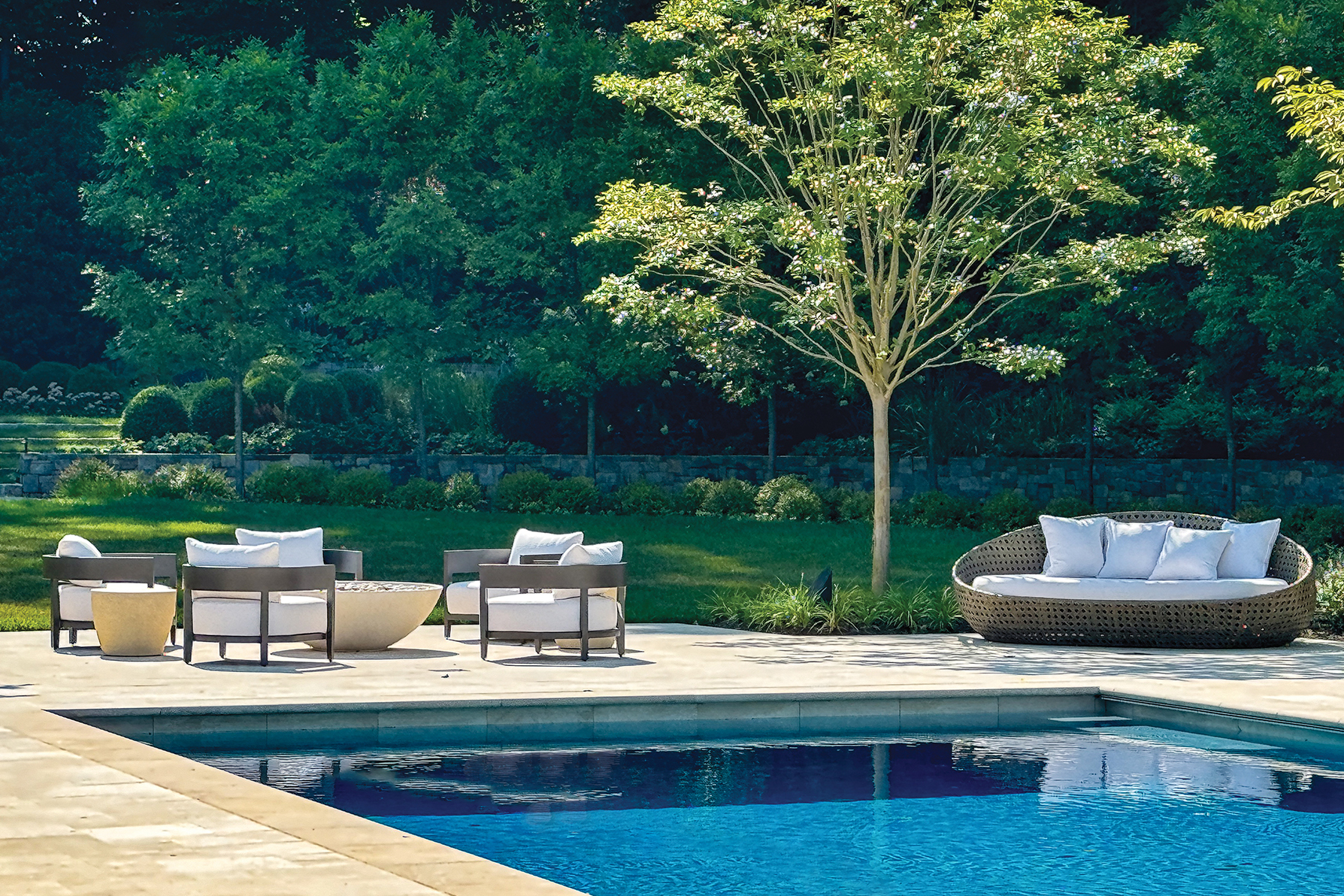 Stylish outdoor lounge designed by McHale Landscape Design